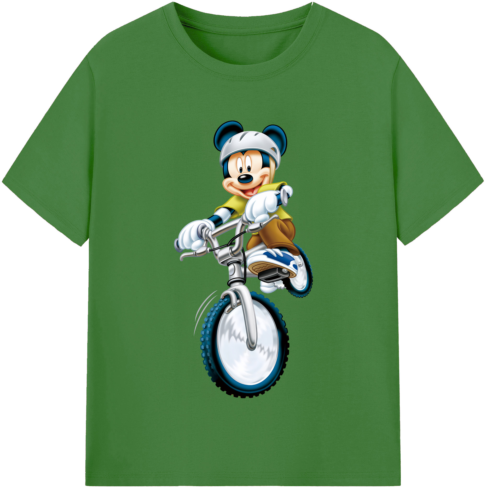 ミッキーマウス Mickey Mouse レディースカジュアルプリントTシャツ（綿100％）